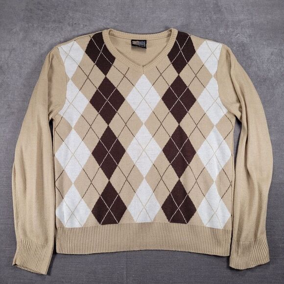 South Pole‎ Vintage Y2K Grandpa Sweater Beige Mens Size XXL - Picture 1 of 10